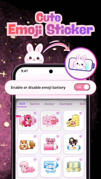 Emoji Battery custom battery icon selection